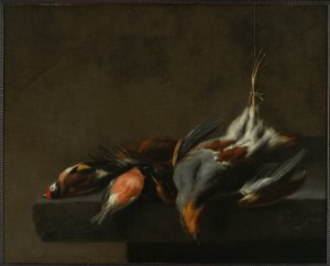 Stilleben med døde fugle, ca.1660